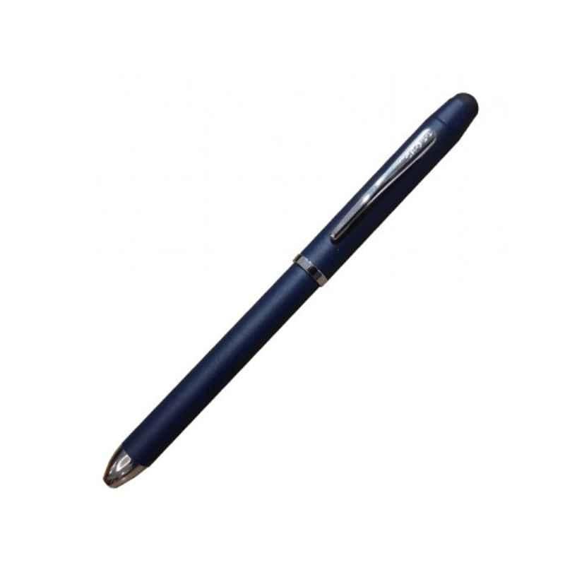 Cross Tech 3 Plus Blue Ink Multifunction Pen with 1 Black & Red Refills, 3.5mm Pencil Leads, 1 Pencil Eraser Set, AT0090-2