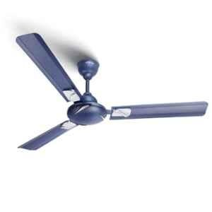 Longway Creta-P1 50W Silver & Blue Ultra High Speed 3 Blade Anti-Dust Decorative Ceiling Fan, Sweep: 1200 mm