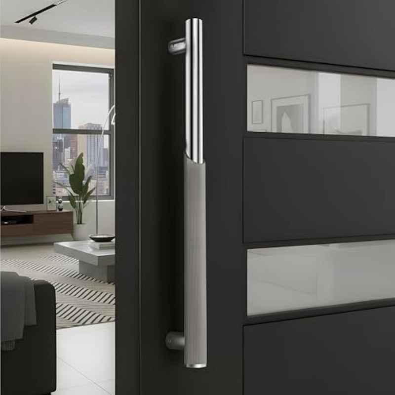 Plantex Black Main Door Handle/Stainless Steel & Aluminium Door Handle/450mm Pull-Push Handle for Home/Office/Hotel, APS-DTMD-409-BLCK-450MM-DOOR-HANDL