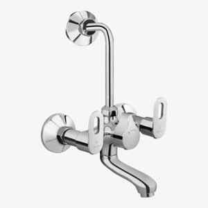 Kerovit Trendy Silver Chrome Finish Wall Mixer 2 in 1 with Flanges, KB2111019