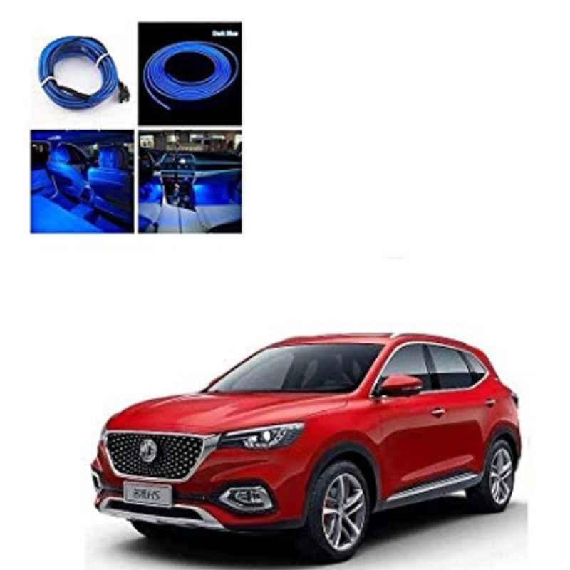 Kozdiko 12V 5m Blue Cold Light Car Socket Strip Neon Lamp Mood Creator Decor Interior Lighting Roll for MG Hector