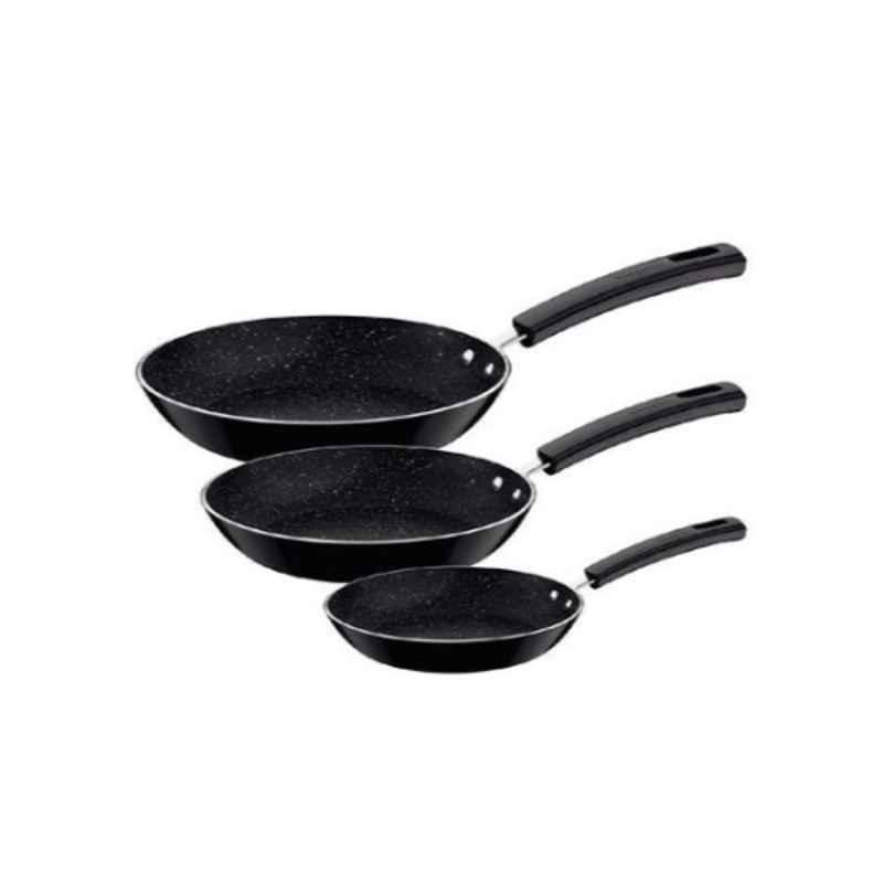 Tramontina 3Pcs Aluminium Black Non Stick Frying Pan Set, 27899458