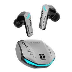 Dubstep by Nu Republic Cyberstud X8 Silver TWS Wireless Earbuds with Up to 56hrs Playtime, Bluetooth v5.3, 40ms Ultra Low Latency, ENC Mic, 13mm Neodymium Drivers, XBass Technology, Dual Mode for Gaming & Music