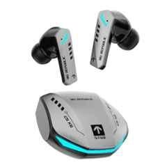 Dubstep by Nu Republic Cyberstud X8 Silver TWS Wireless Earbuds with Up to 56hrs Playtime, Bluetooth v5.3, 40ms Ultra Low Latency, ENC Mic, 13mm Neodymium Drivers, XBass Technology, Dual Mode for Gaming & Music
