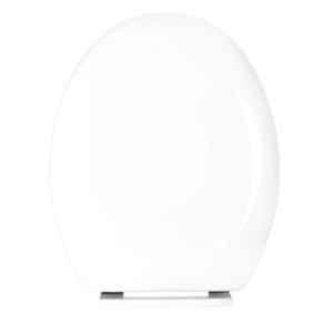 Elegant Casa A-6 44.x35cm Polypropylene White Soft Closing Oval Anglo Indian Toilet Seat Cover