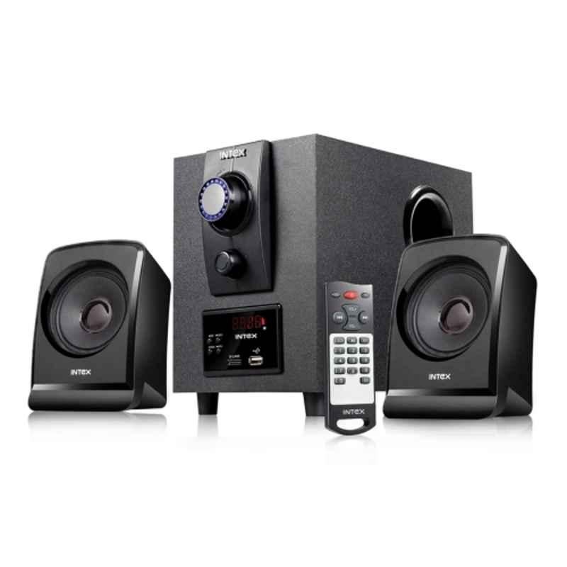 Intex Boom-1666 35W 2.1 Channel Black Deep Bass Home Theatre with Subwoofer, Multiple Connectivity Modes & Master Remote