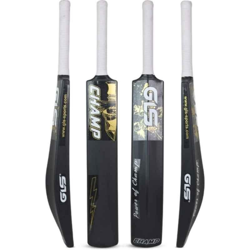 GLS Champ 800-1000g PVC Black & Golden Cricket Bat for 15+ Yrs