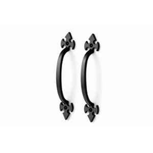 Mix & Match Trishul 7 inch Cast Iron Black Matte Finish Cabinet Pull Handle for Wardrobe, Cupboard & Window (Pack of 2)