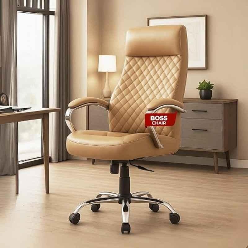 Havai Prime Leather High Back Camel Ergonomic Chair