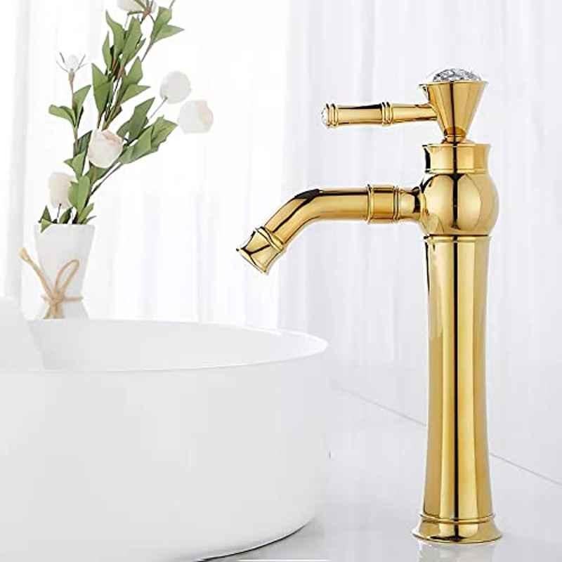 ZAP Brass Golden Body Hot & Cold Sink Mixer Basin Faucet Tap