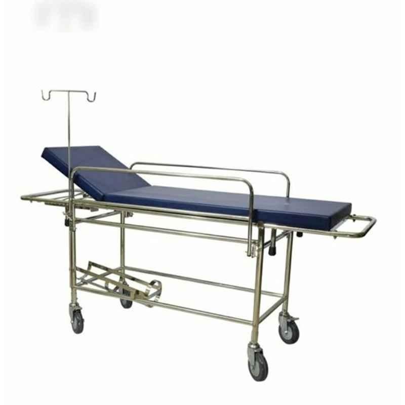 Aar Kay 210x56x81cm Patient Trolley with Fixed Cushioned