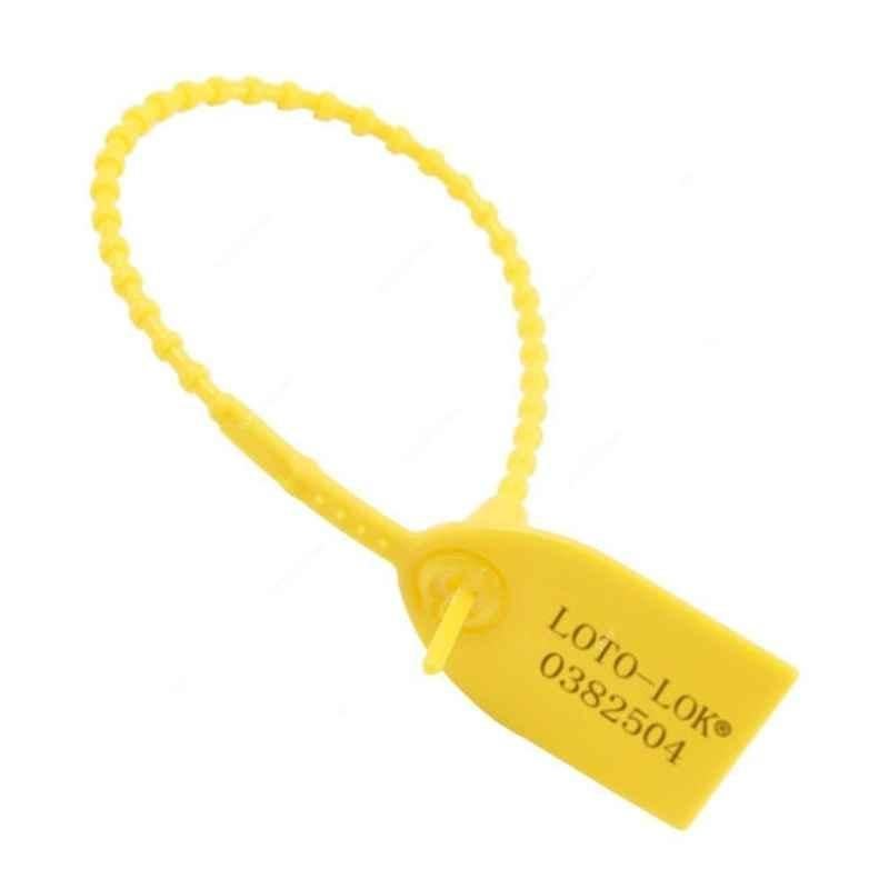 Loto-Lok 280mm Polypropylene Yellow Security Seal, PS-Q300-YL (Pack of 50)