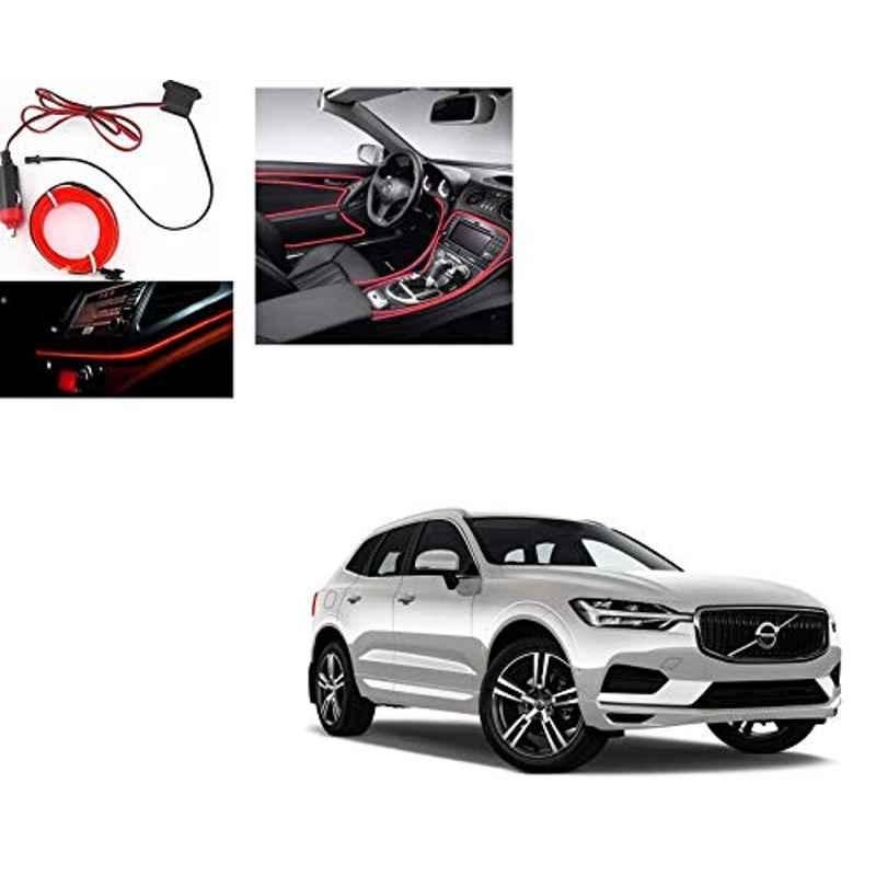 Kozdiko 12V 5m Red Car Interior Decor Neon Strip Light for Volvo XC60