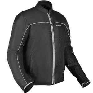 AllExtreme AVIANT AIR Mesh Fabric Black Bike Riding Jacket with Armour, Elbows & Shoulders Protection for Bikers, Size: 5XL
