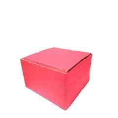 MM WILL CARE 4x4x2 inch Red Paper Corrugated Box for Gift Packing, MMWILL1038 (Pack of 25)