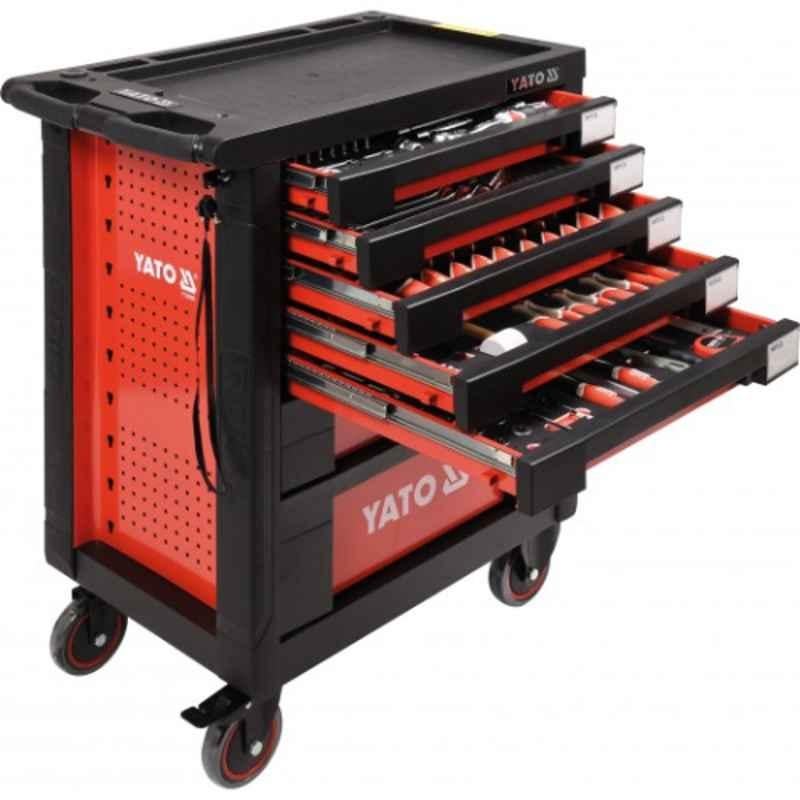 Yato 98x77x46.5cm 7 Drawers Service Tool Cabinet with 211 Pcs Tools Kit, YT-55290