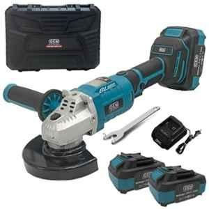 OEM 21V 100mm Metal Cordless Angle Grinder with 2 Pcs Batteries & Fast Charger