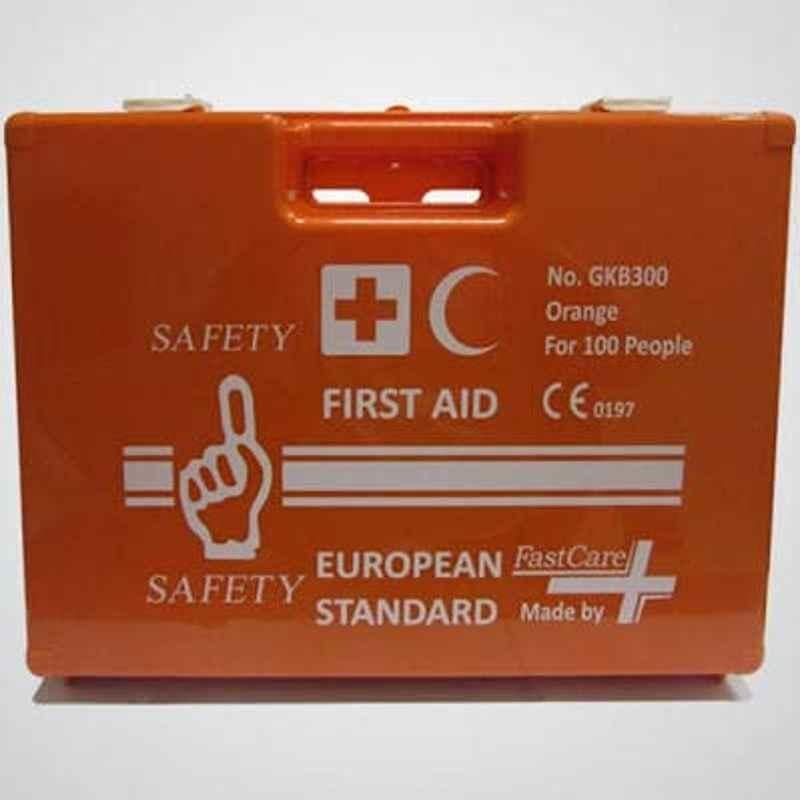 Abbasali First Aid Box Kit For 100 People Orange Box Heavy Duty