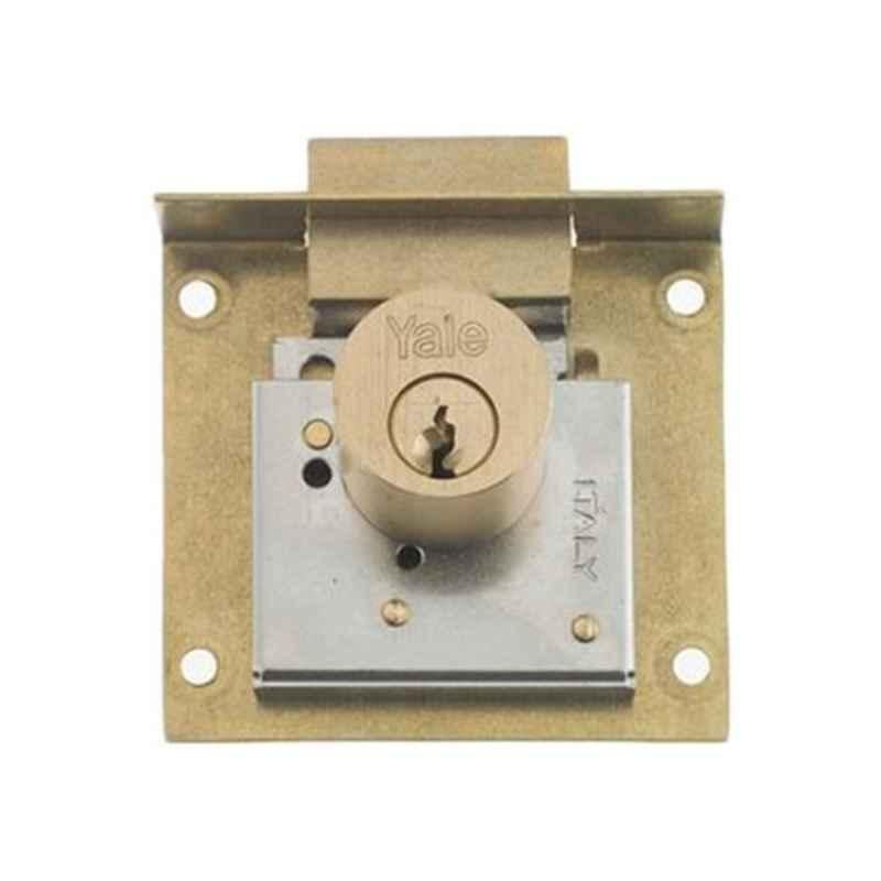 Yale 40mm Gold & Silver Wooden Cabinet Lock, 8200040