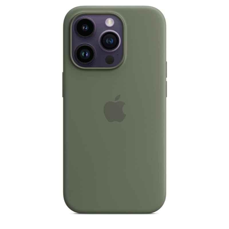 Apple iPhone 14 Pro Silicone Olive Back Case with MagSafe, MQUH3ZE/A
