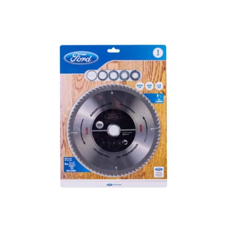 Ford FPTA-12-0016 72T 254x30x2.8mm Carbide Tipped Circular Saw Blade for Wood Cutting