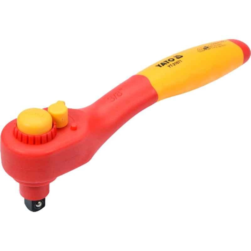 Yato 1/2 inch Drive 250 mm VDE-1000V Insulated Reversible Ratchet, YT-21072