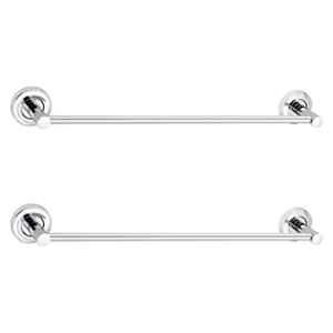 Aligarian 24 inch Stainless Steel Chrome Finish Wall Mounted Solid Towel Rod (Pack of 2)