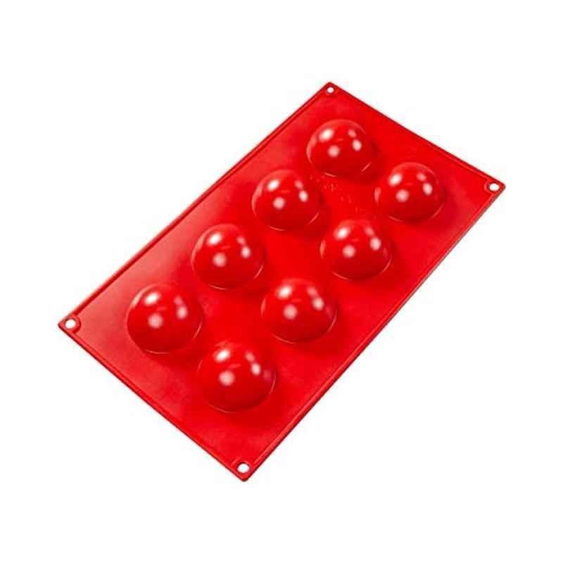 Fat Daddios 1.98x0.98 inch Silicone Red Half Sphere Bakeware, SMF004