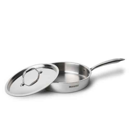 Bergner Stainless Steel 3-Ply 3.1 Liter 26 cm Saute pan With Lid Induction  Base