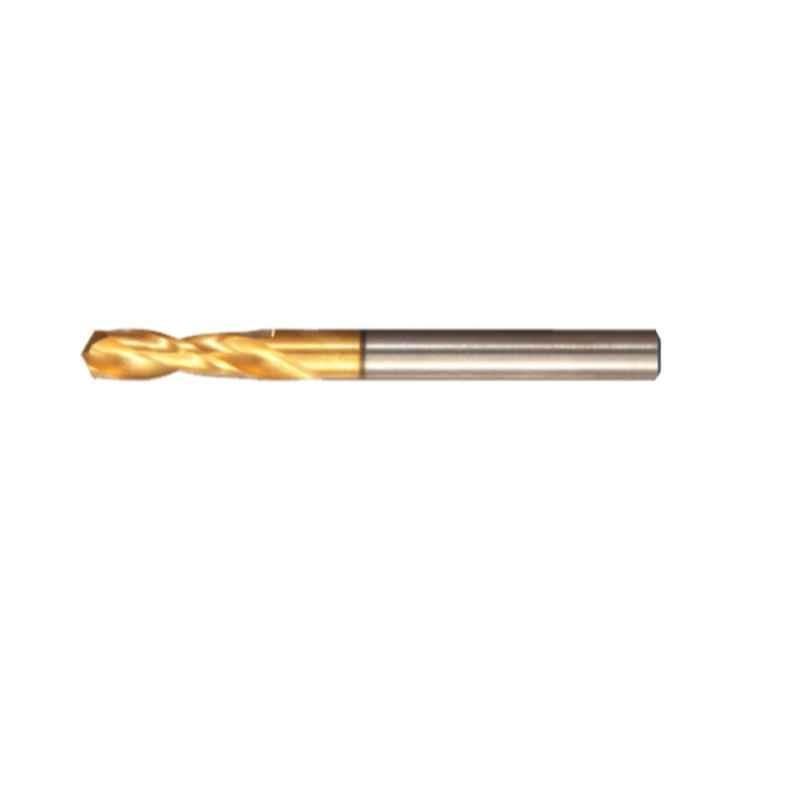 Presto 02115 1.1mm TiN HSCo Stub Series Straight Shank Drill Bit, Overall Length: 28 mm