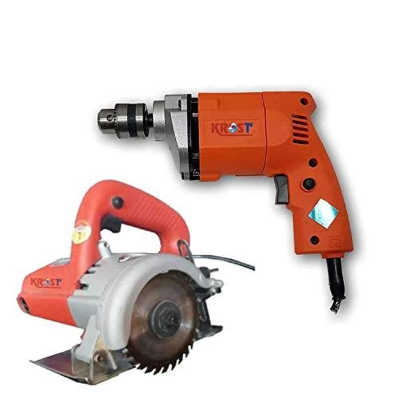 Krost Drill Machine With All Types Of Machine (Rotary Hammer/Cutter Machine/Jigsaw Machine/Screwdriver Machine/Angle Grinder) (10mm Drill Machine & Cutter Machine)