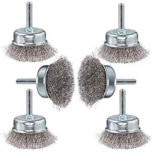 3 Crimped Wire Cup Brush, Stainless Steel (6/pk)