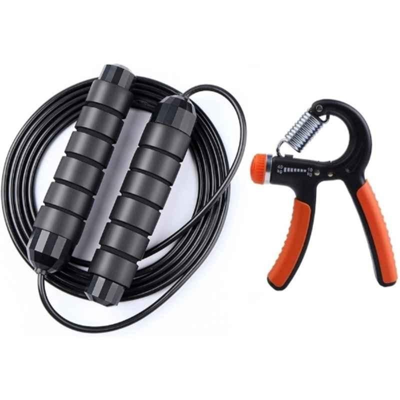 Shopeleven Plastic Tangle-Free Skipping Rope with Adjustable Hand Gripper