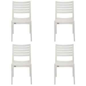 Supreme Omega Milky White Chairs Without Arm (Pack of 2)