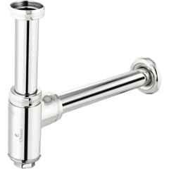 Cliquin Speed Brass Silver Chrome Bottle Trap with 7 inch Pipe for Bathroom & Kitchen