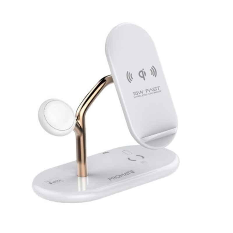 Promate 4-in-1 24W Gold High-Speed Wireless Charging Station, 11458306