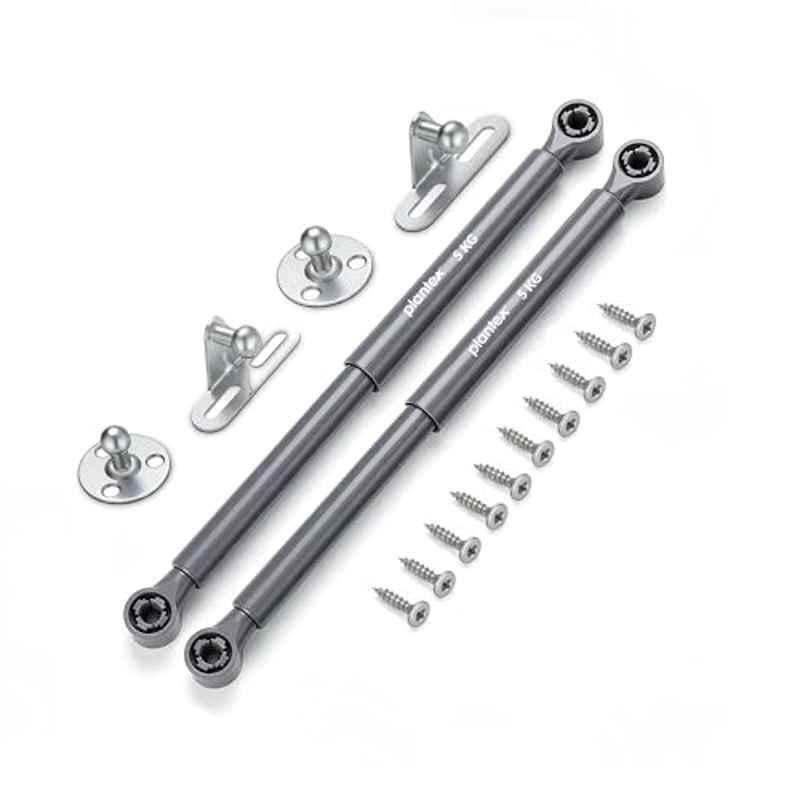 Plantex 10 Inch 5kg Galvanized Steel Grey Hydraulic Gas Spring (Pack of 2)