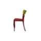 Supreme Cruz Wooden Looks Plastic Red Yellow & Chair without Arm (Pack of 2)