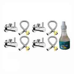 Fastgear Turbo Stainless Steel Silver Chrome Finish Bathroom Faucet Set, FG2320
