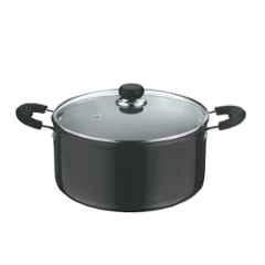Vinod Black Pearl 11.2 Litre Saucepot with Lid, HASO30 (Pack of 5)