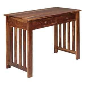 Evok Veda Sheesham Wood Walnut Study Table with Two Drawer, FOOCSDSWSTWN69336D