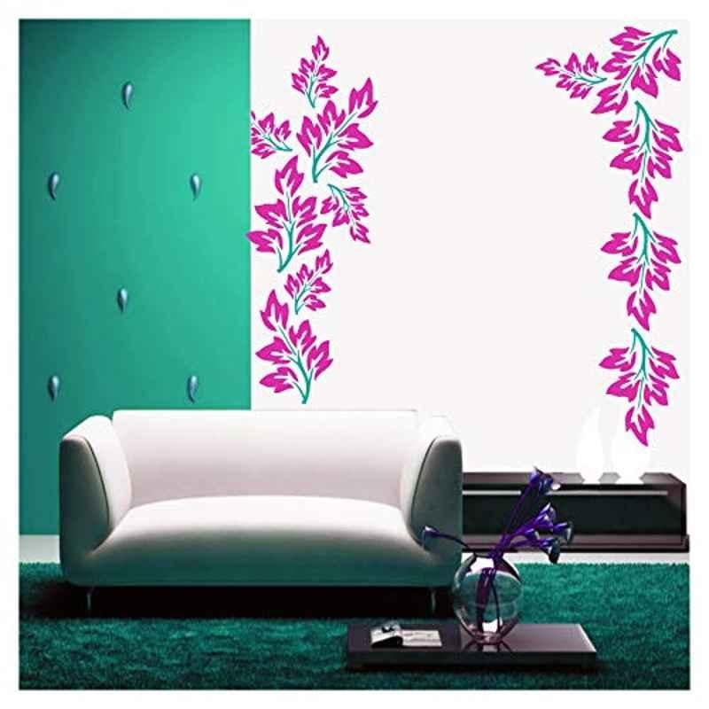 Kayra Decor 16x24 inch PVC Swirl Design Wall Design Stencil, KHSNT201