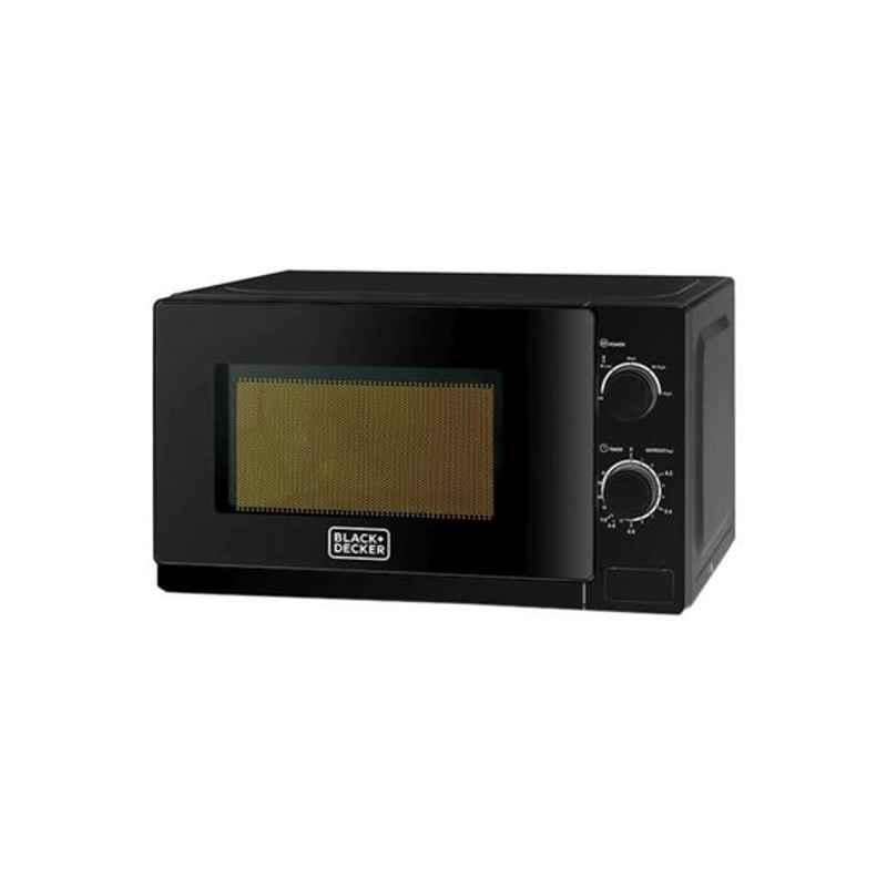 Black & Decker 700W Black & Silver Microwave Oven with Defrost Function, MZ2020P-B5
