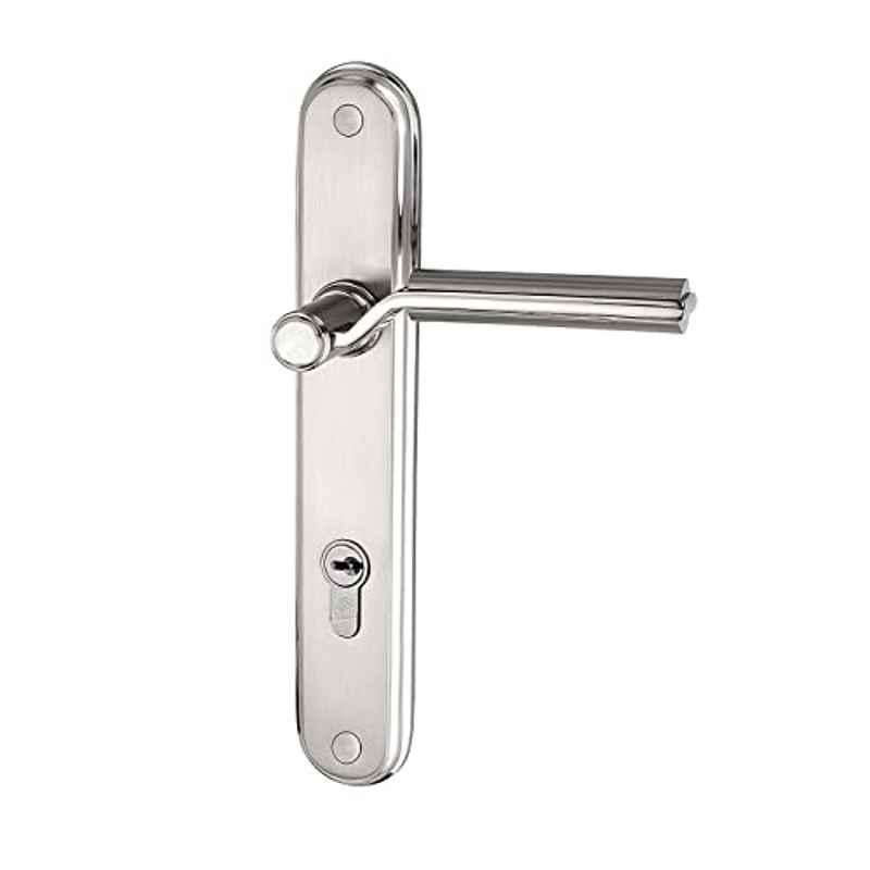 Bonus Premium Round 75mm Brass Brush Steel Bathroom Mortice Lock Set