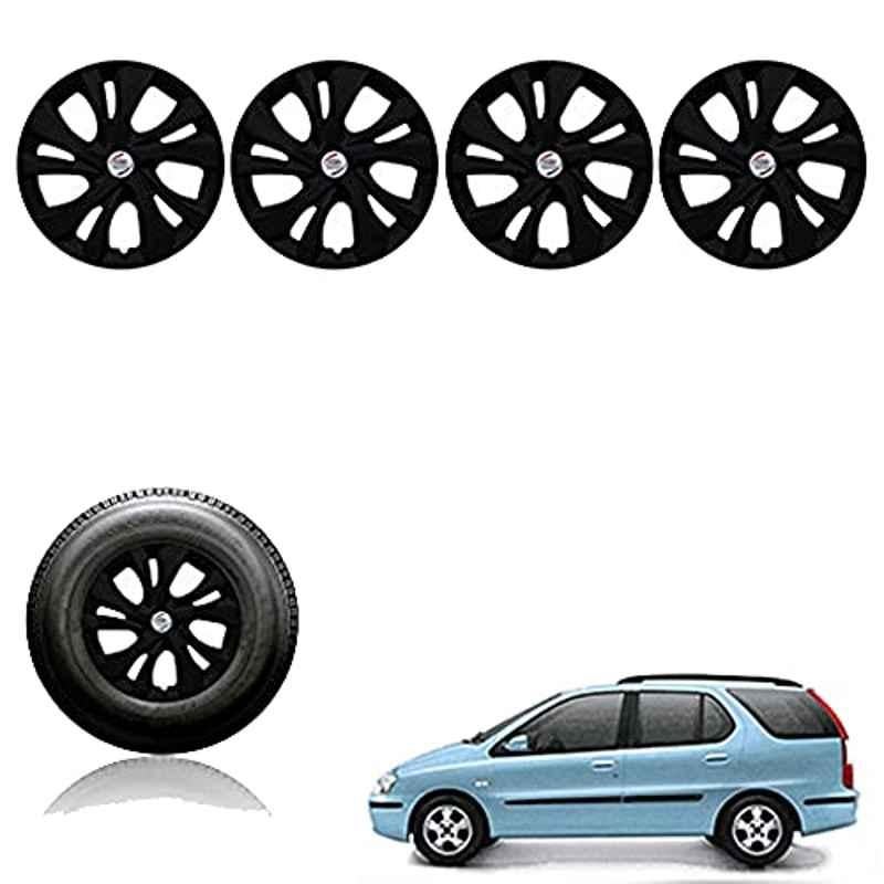 Auto Pearl 14 inch ABS Black Car Wheel Cover for Indigo Marina