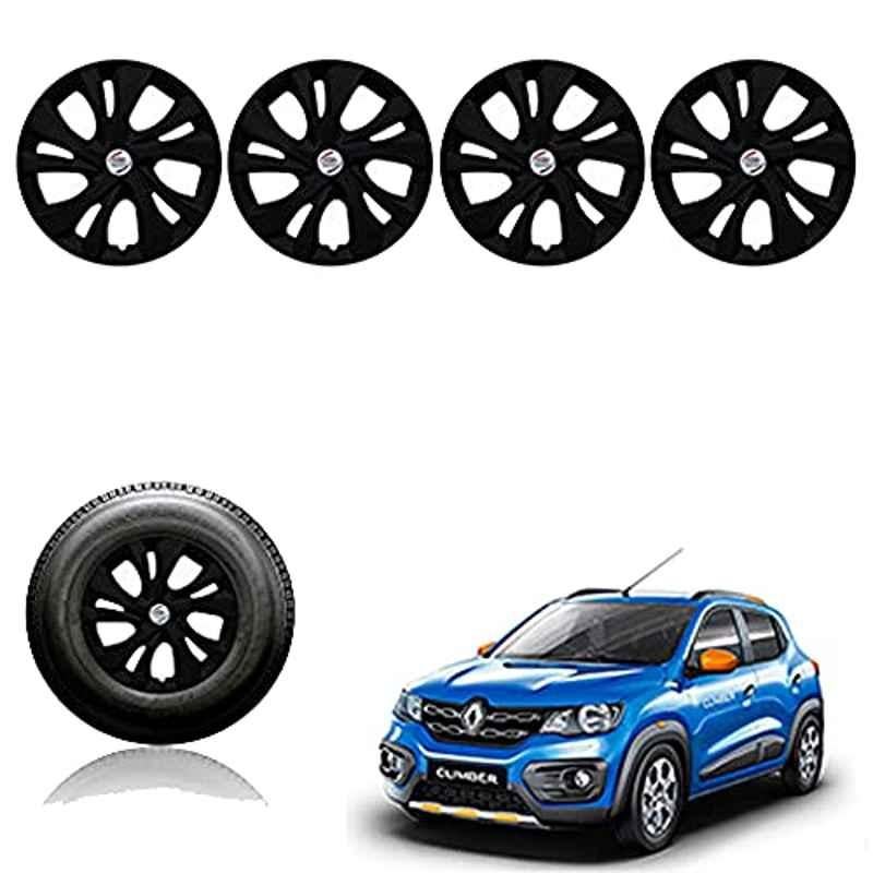 Auto Pearl 14 inch ABS Black Car Wheel Cover for Kwid Climber