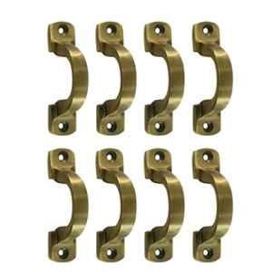 Mix & Match Victorian 3 inch Cast Iron Brass Antique Finish Cabinet Pull Handle for Wardrobe, Cupboard & Window (Pack of 8)