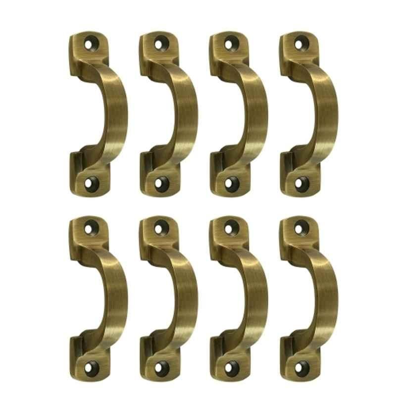 Mix & Match Victorian 3 inch Cast Iron Brass Antique Finish Cabinet Pull Handle for Wardrobe, Cupboard & Window (Pack of 8)