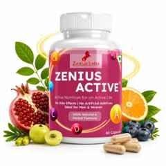Zenius India 60 Pcs Active Plus Multivitamin Capsule for Immunity, Skin, Hair & Joint Support