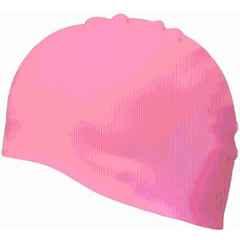 Matrica Solid Silicone Pink Swimming Cap, Size: Free